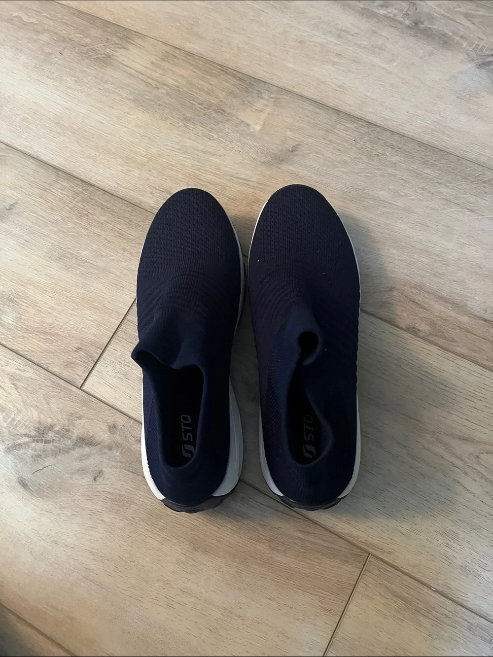 Men's Blue Knit Slip-On Loafers